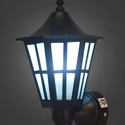 Areezo Black & White 4 Pieces Textured Wooden Abstract Shaped Wall Lamps image 3