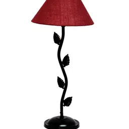 foziq Black & Red Solid Metal Table Lamp image 5