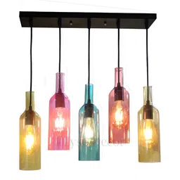 Lyse Decor Black & Pink Metal Ceiling Lamp image 5