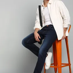 killer Men Slim Mid Rise Dark Blue Jeans image 2