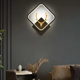 DENICRAAS White & Black Textured Aluminium Contemporary Square Shaped Wall Lamp-image-68