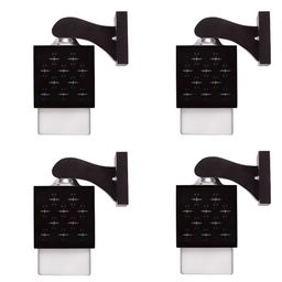 Gojeeva Black Wood Square Shaped Wall Lamp-picture-0