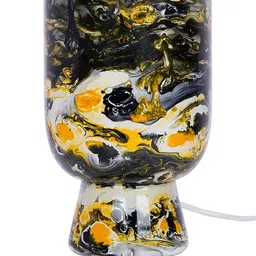 Fos Lighting Black and Yellow Mini U-Shaped Glass Table Lamps image 2