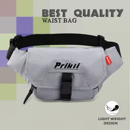 prikli Document Money Phone Belt Sport Bag for Men and Women travel waist bag (Black) waist bag-image-92