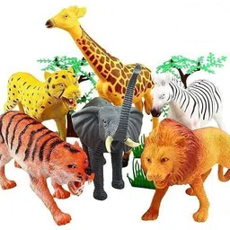 hk toys Mini Jungle Animals Figure Toys Play Set | 12 Pieces | Realistic image 5