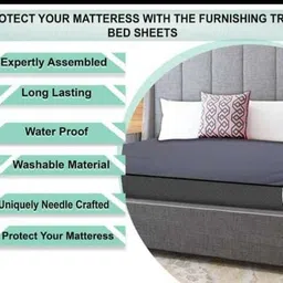 yarleycreations King Size Fitted Polyster Breathable, Stretchable, Waterproof Mattress Cover image 3