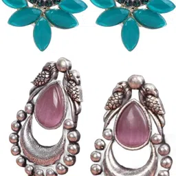 anamya collections Simple Elegant Versatile Earring Set for Women Alloy Earring Set-picture-43