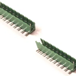 erhindia (Pack of 2) 5085 Plug In Type Screw Terminal Connector - 10 Pin - 5.08mm Pitch Right Angle Screw Terminal Block Male Connector XY2500 Connector 300V/15A, 28-12 AWG image 2