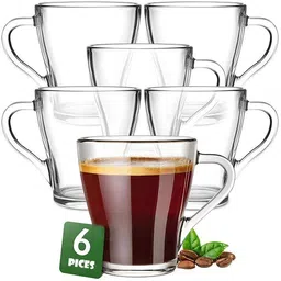 multizone Pack of 6 Glass Classic Glass Tea & Coffee Cup-picture-27
