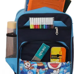 linox DOREAMON Premium and stylish 15x11.5x7 inch For NURSERY/LKG/UKG/1st Waterproof School Bag image 5