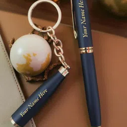 mizi Royal Black Personalized Pen and Keychain Set Ball Pen image 2