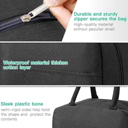 regitx Insulated Black Lunch Bag for Women & Men | Lunch Box Portable and Reusable Waterproof Lunch Bag image 3