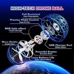 drumstone Premium Flying Spinner Fidget Ball Toys Kids USB Rechargeable image 5