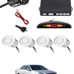 zplus Car Parking Sensors - Set of 4 with Reverse Parking Camera (White)-80 Safety of Passengers/Car One Alarm Kit-2407 Parking Sensor-picture-28