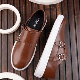 styli Men Double Strap Buckled Flat Sole Casual Shoe-picture-4