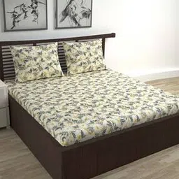 divine casa Floral Bedsheet With 2 Pillow Cover-picture-21