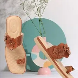 xe looks Women Flat Sandals with Faux Leather Upper-picture-50