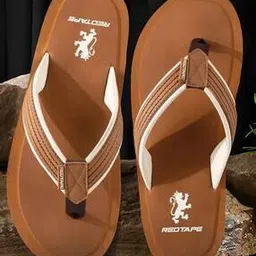 red tape Men Typographic Print Round-Toe T-Strap Flip-Flops-picture-29