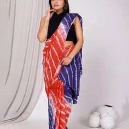 NIKHILAM Tie & Dye Pure Cotton Leheriya Saree-picture-41