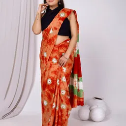 NIKHILAM Tie and Dye Pure Cotton Handloom Bagru Saree-picture-19