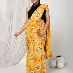 NIKHILAM Tie and Dye Pure Cotton Handloom Bagru Saree-picture-33
