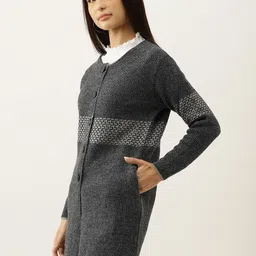 Mast & Harbour Women Woollen Longline Cardigan image 3