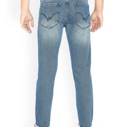 Lawman pg3 Men Blue Slim Fit Low Distress Light Fade Colourblocked Jeans image 4