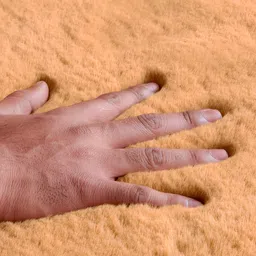 HOMEMONDE Tan Shaggy Anti-Skid Rectangular Carpet image 2