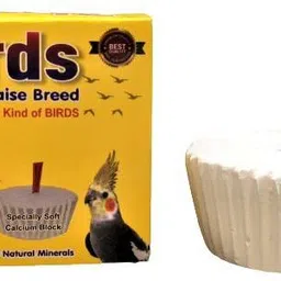 g p s 60G (Pack of 2) - Birds Healthy Natural Minerals Specially Soft Calcium Block 0.4 kg (2x0.2 kg) Dry Adult Bird Food image 2
