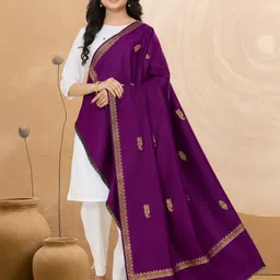 GK VILLA Poly Wool Woven Women Shawl-picture-23