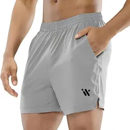 kvdev Solid Men Grey Sports Shorts, Baggy Shorts, Basic Shorts, Beach Shorts, Gym Shorts-picture-10