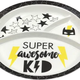 zido Premium_Happy Sunday-Super Awsm Kid round plate_h38 Dinner Plate image 3