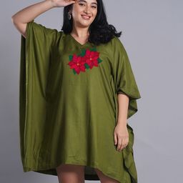 LetsDressUp Floral Printed Curved Kimono Sleeves Kaftan Dress-picture-27