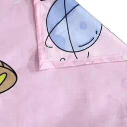 Arrabi 6Pcs Pink & Blue Printed Diwan Set image 2