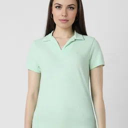 Van Heusen Woman Solid Short Sleeves Top-picture-35