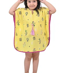 BAESD Girls Floral Printed Cotton Lace Inserts Kaftan Dress-picture-24