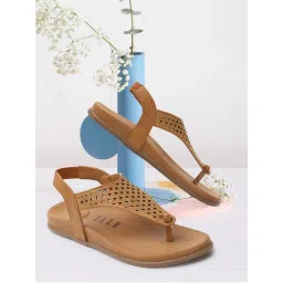 ELLE Tan Women Woven Flats-image-71