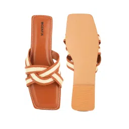 MOZAFIA Tan Women's Flats image 4