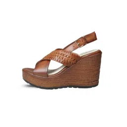 EZOK W-1004 Lightweight Comfort Tan Sandal Heels image 5
