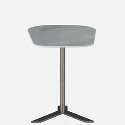 durian Saylor Marble Top End Table In Grey Colour image 5