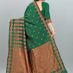 Om Shantam Sarees Woven Design Zari Banarasi Saree image 3