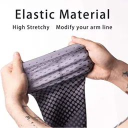 FabSeasons Unisex Orange & Black Combo Of Cooling Arm Sleeves & Bandana image 2