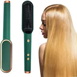 HRKA Professional Tourmaline Ceramic Hair Curler Comb PTC Heating Electric DY12 Hair Straightener image 2