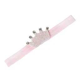 Choko Girls Pink & Off White Crown Beaded Hairband-picture-55