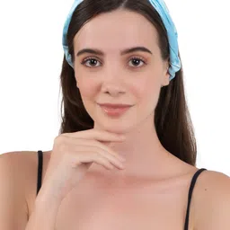 BuckleUp Women Blue Solid Fabric Wrap Headband-picture-30