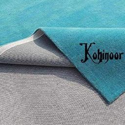 IMRA CARPET Turquoise Blue Solid Woollen Carpet-picture-11