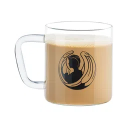 BOROSIL Transparent & Black Printed Borosilicate Glass Matte Mug 305 ml-picture-23