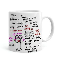 Khakee White & Black Printed Ceramic Glossy Mug-picture-25
