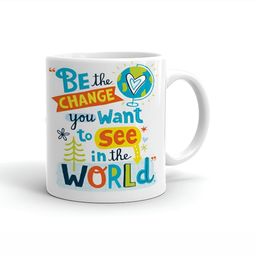Khakee White & Blue Printed Ceramic Glossy Mug-picture-42
