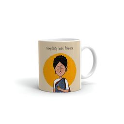 Khakee White & Black Text or Slogans Printed Ceramic Glossy Mug 325 ml-picture-9